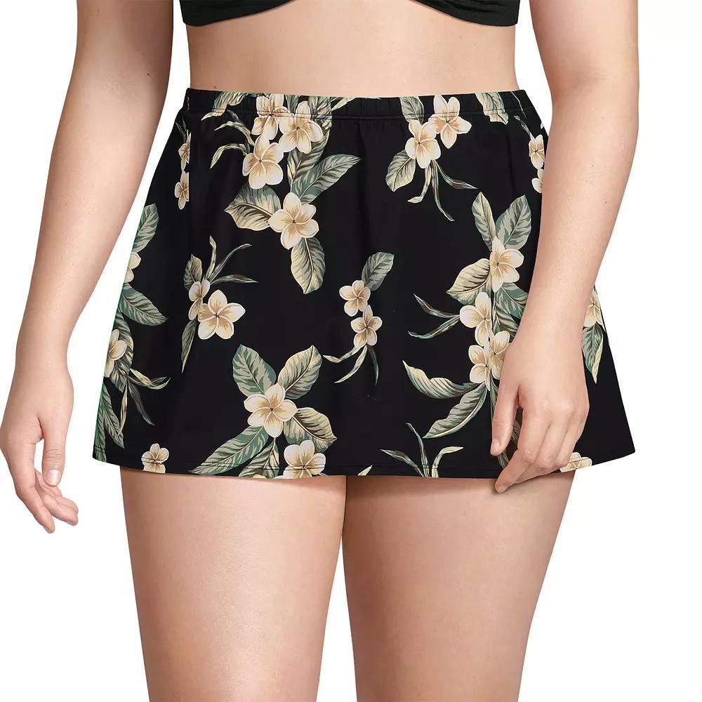 Plus Size Lands' End Slender Suit Swim Skirts, Women's, Size: 16 W, Black Product Image