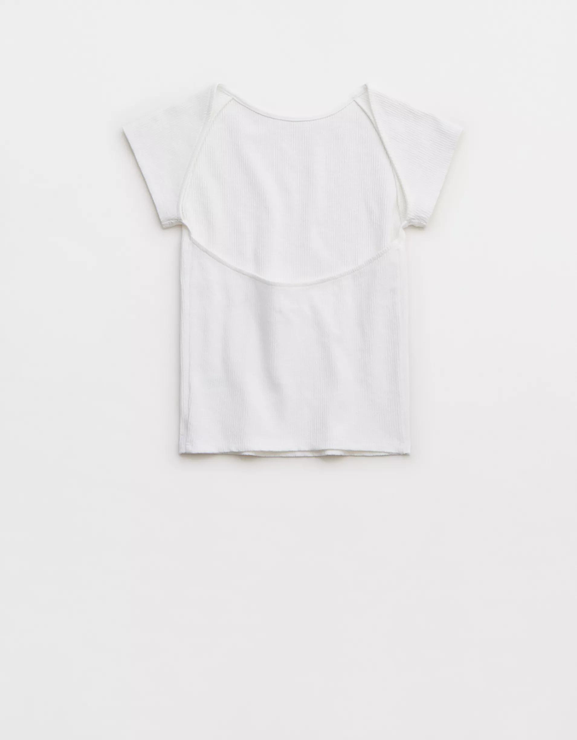 Aerie Ribbed Open Back T-Shirt Product Image