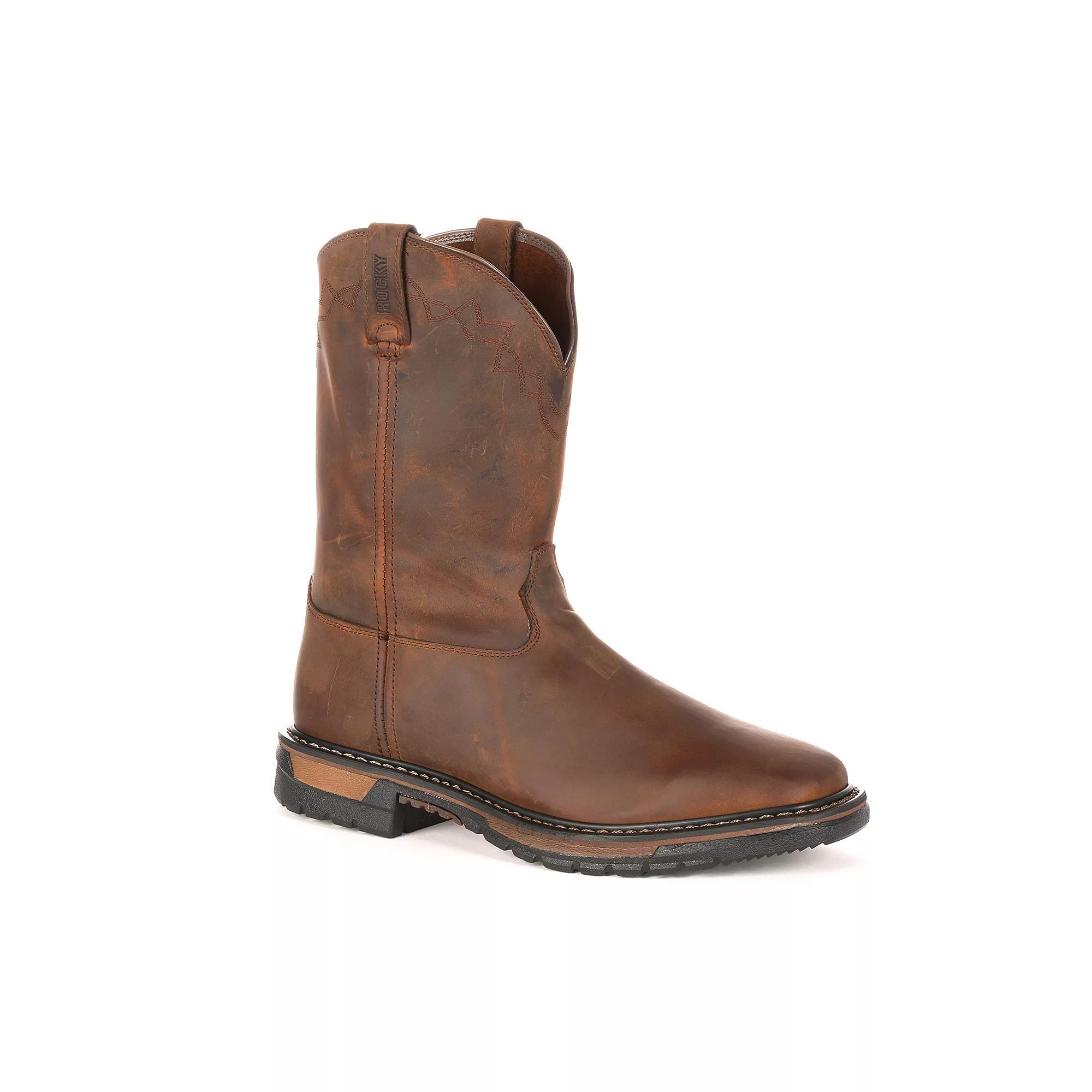 Rocky Original Ride Men's Work Boots, Size: 13 Wide, Dark Brown Product Image