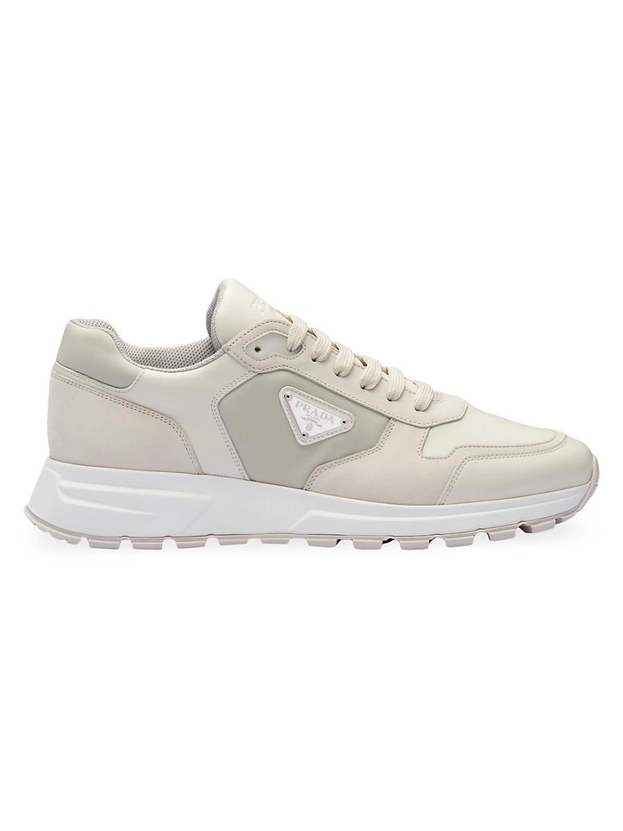 Mens Nubuck and Re-Nylon High-Top Sneakers Product Image