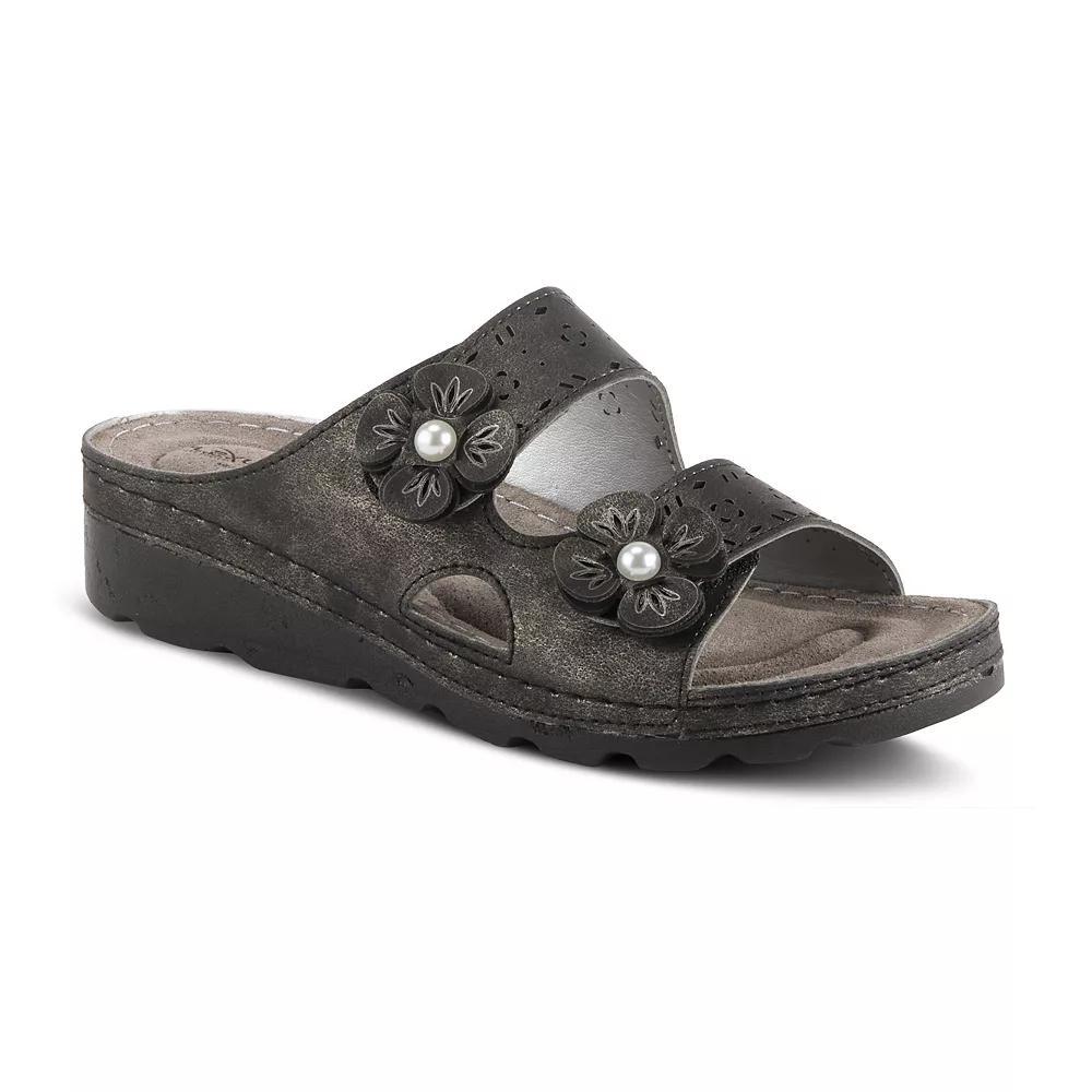 Flexus by Spring Step Pamola Womens Slide Sandals Blue Product Image