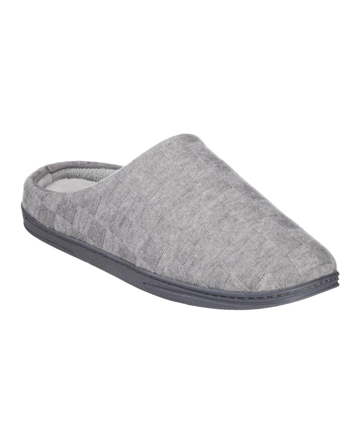 isotoner Gel Infused Memory Foam Sweater Knit Check Maxwell Men's Clog Slippers, Size: XXL, Grey Product Image