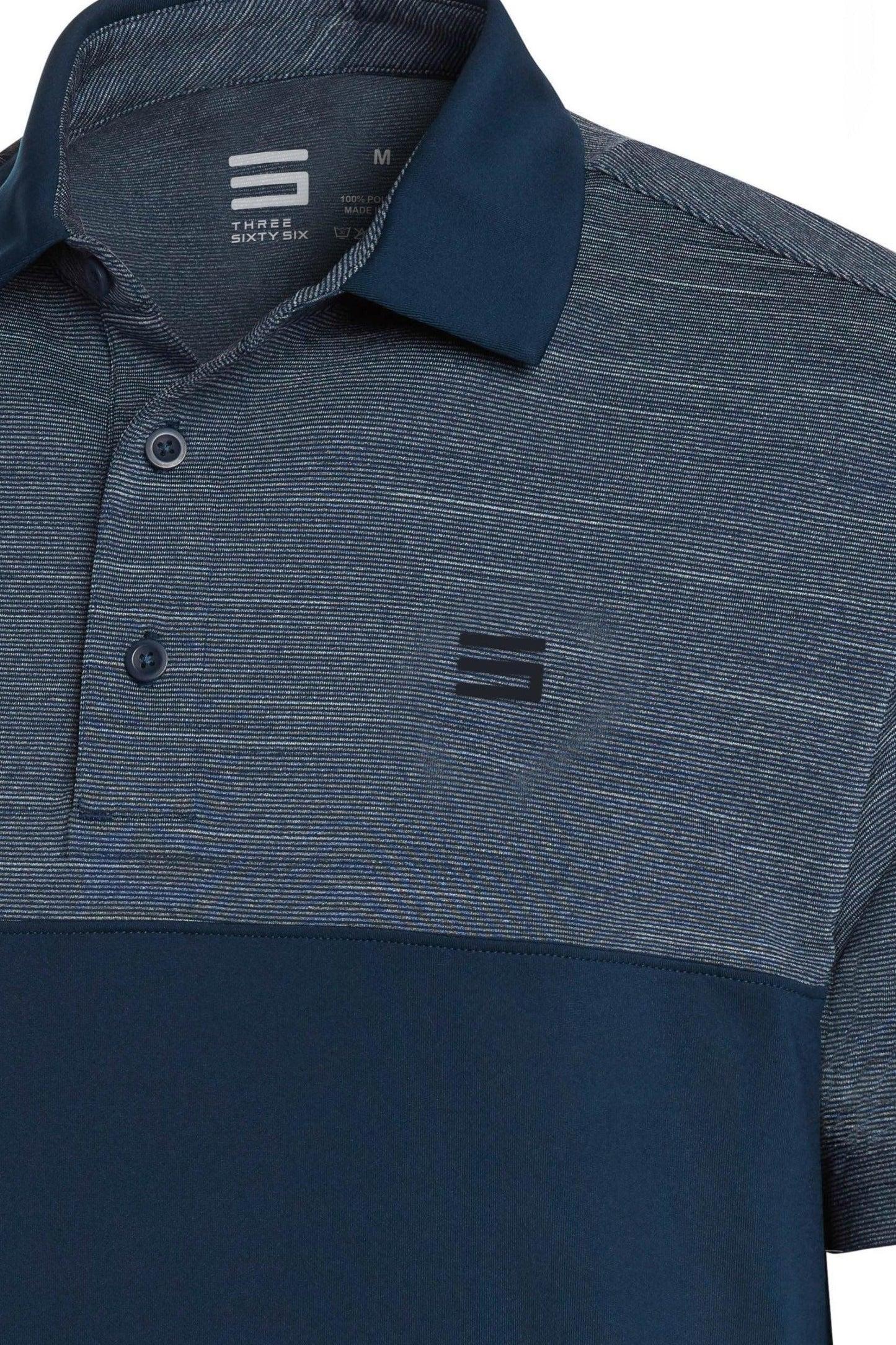 Three Sixty Six Men's Heathered Two-Tone Golf Polo Male Product Image