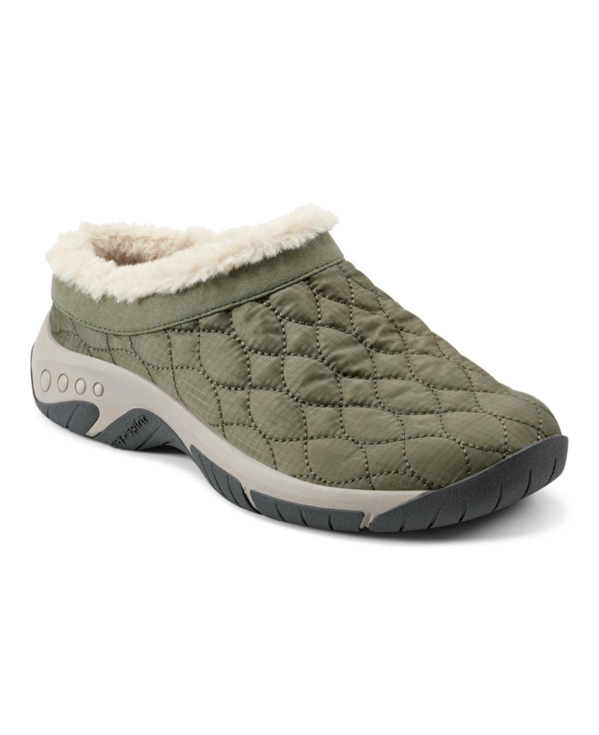 Easy Spirit Wimmy Faux-Fur Trim Women's Slip-On Mules, Size: 8.5, Pine Green Product Image