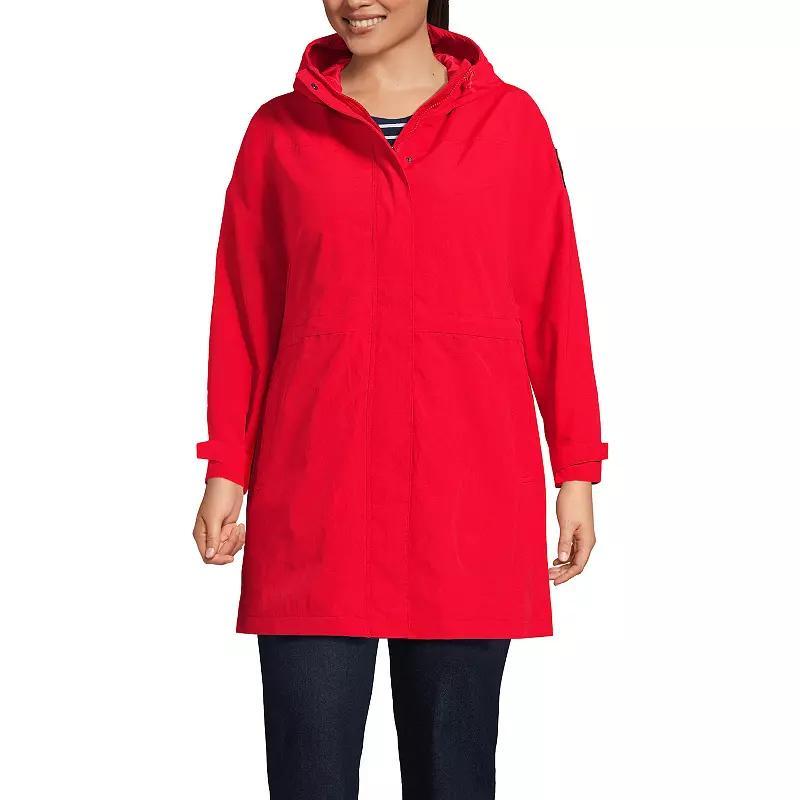 Plus Size Lands' End Squall Hooded Waterproof Raincoat, Women's, Size: 1XL, Deep  Blue Product Image