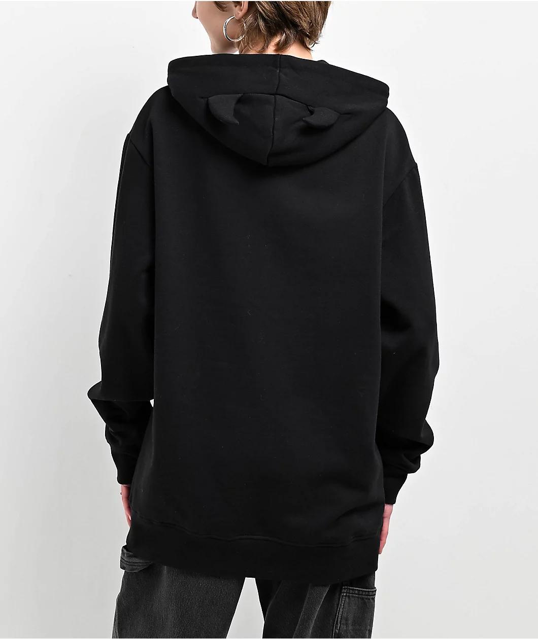 Broken Promises Graveyard Horn Black Hoodie Product Image
