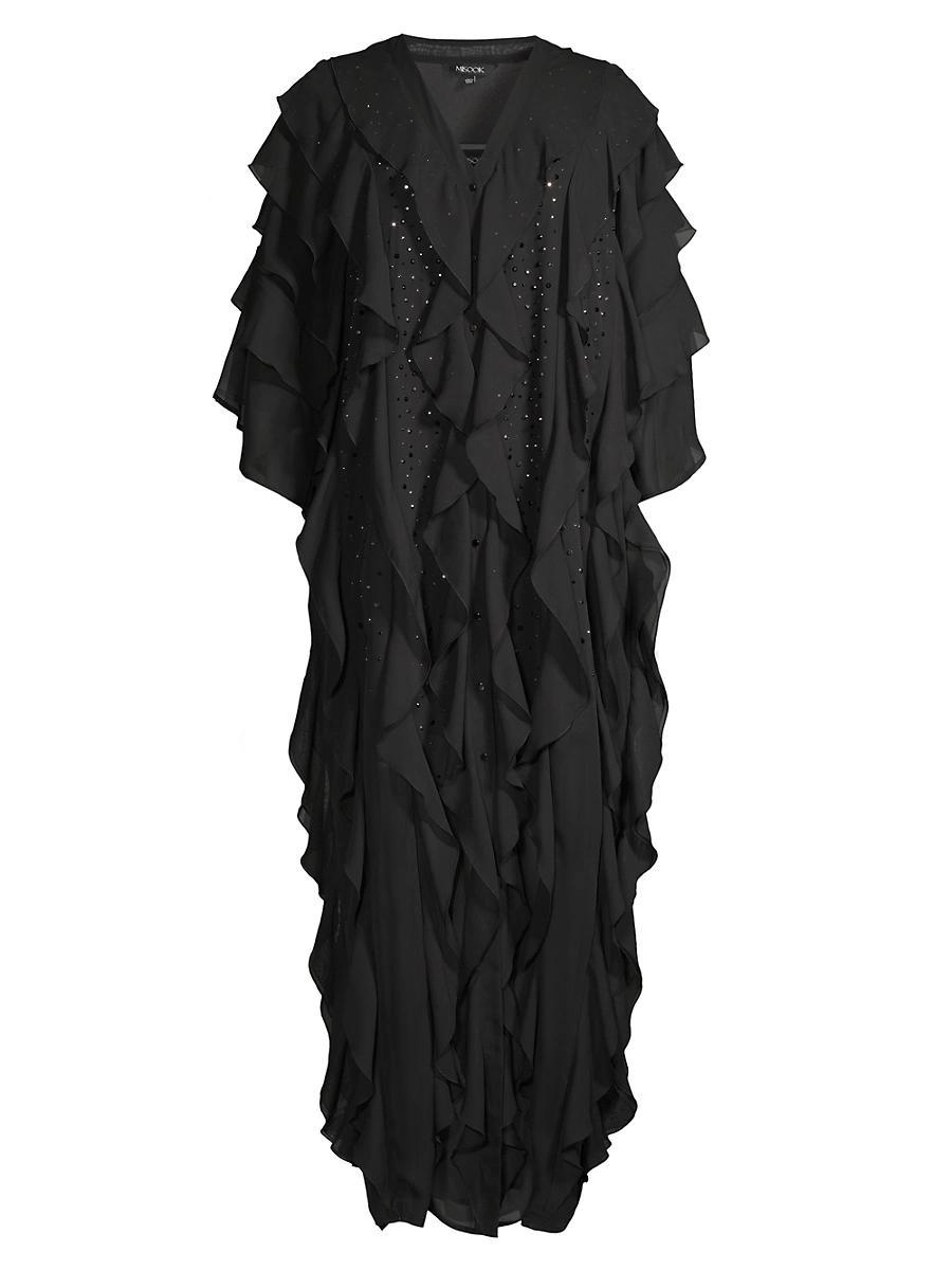 Misook Tiered Ruffle Woven Chiffon Maxi Dress Product Image