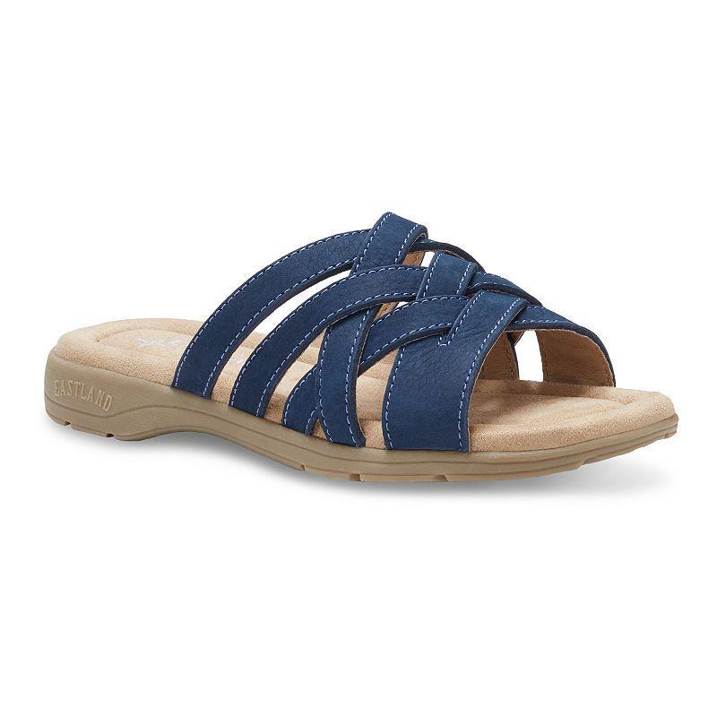 Eastland Hazel Women's Leather Slide Sandals, Size: 9, Light Blue Product Image