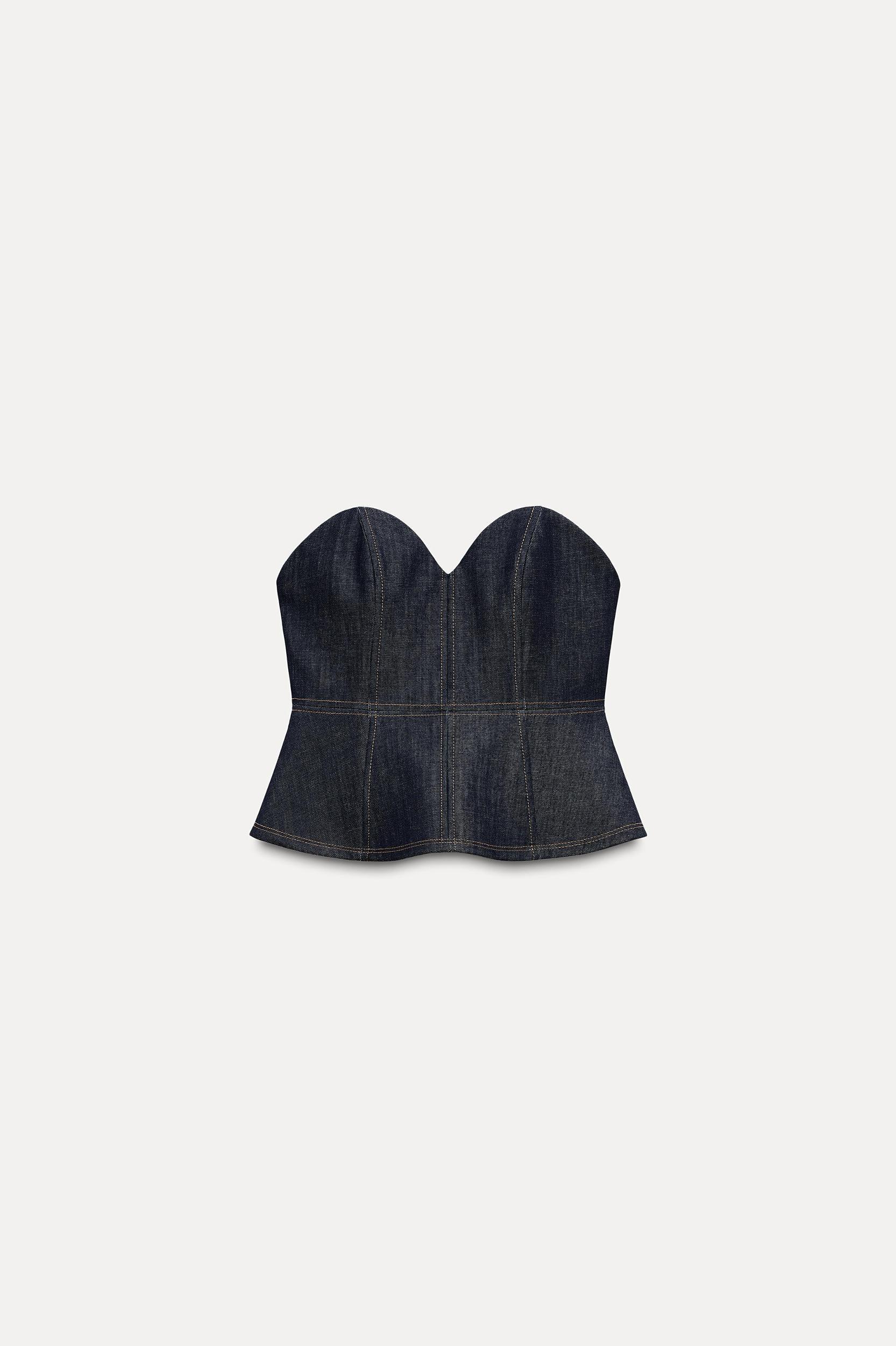 ZW COLLECTION DENIM PEPLUM BUSTIER Product Image