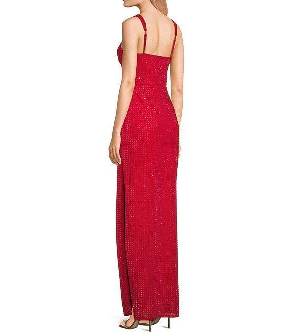 B. Darlin Heat Stone Sleeveless Sweetheart Neckline Dress Product Image