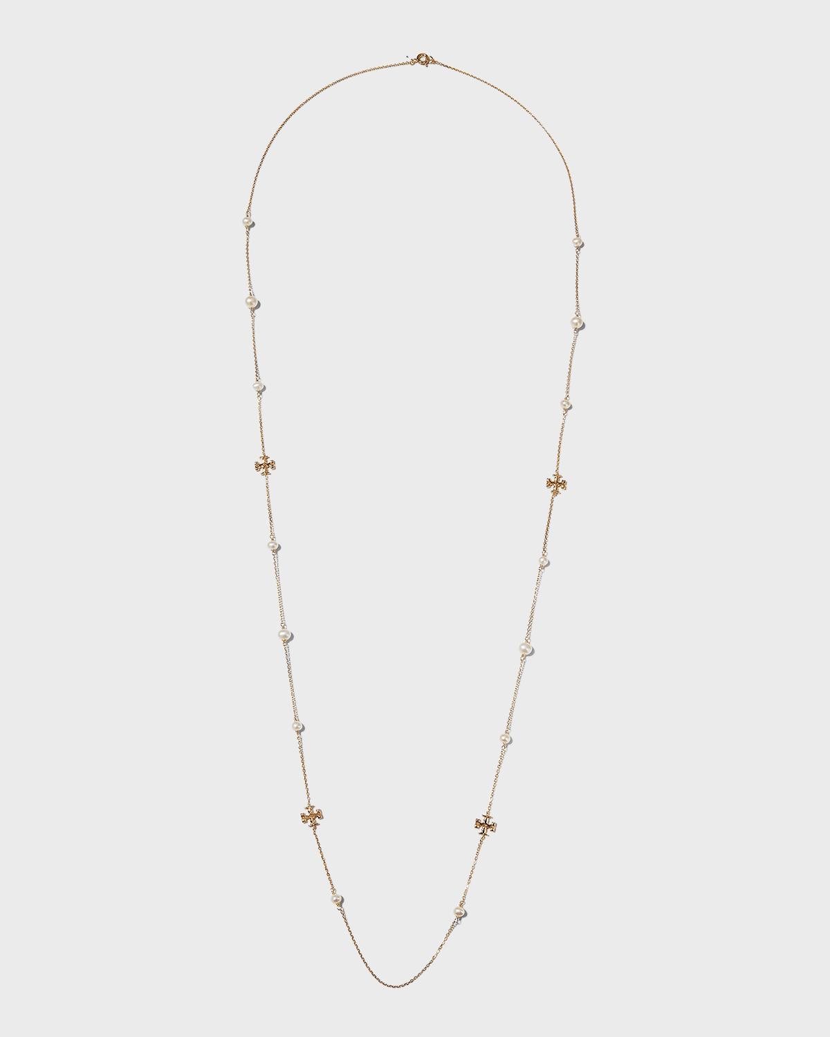 Womens Kira 18K-Gold-Plated & Cultured Pearl Long Necklace Product Image