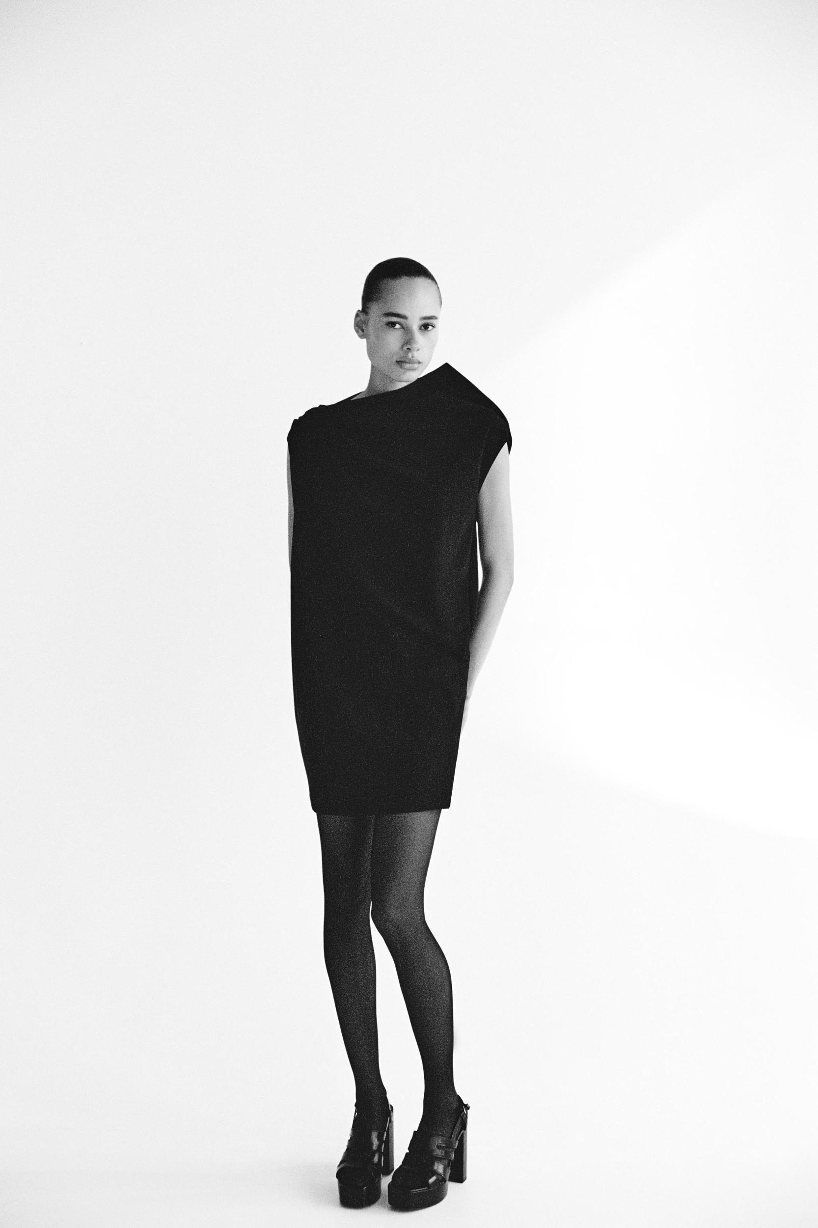 SHORT DRESS WITH RUCHING Product Image