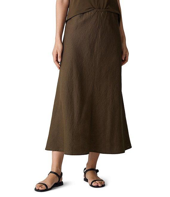 Eileen Fisher Organic Linen A-Line Bias Skirt Product Image