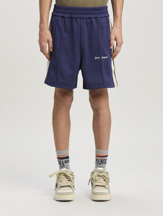 Classic Logo Track Shorts Navy Blue  Off Product Image