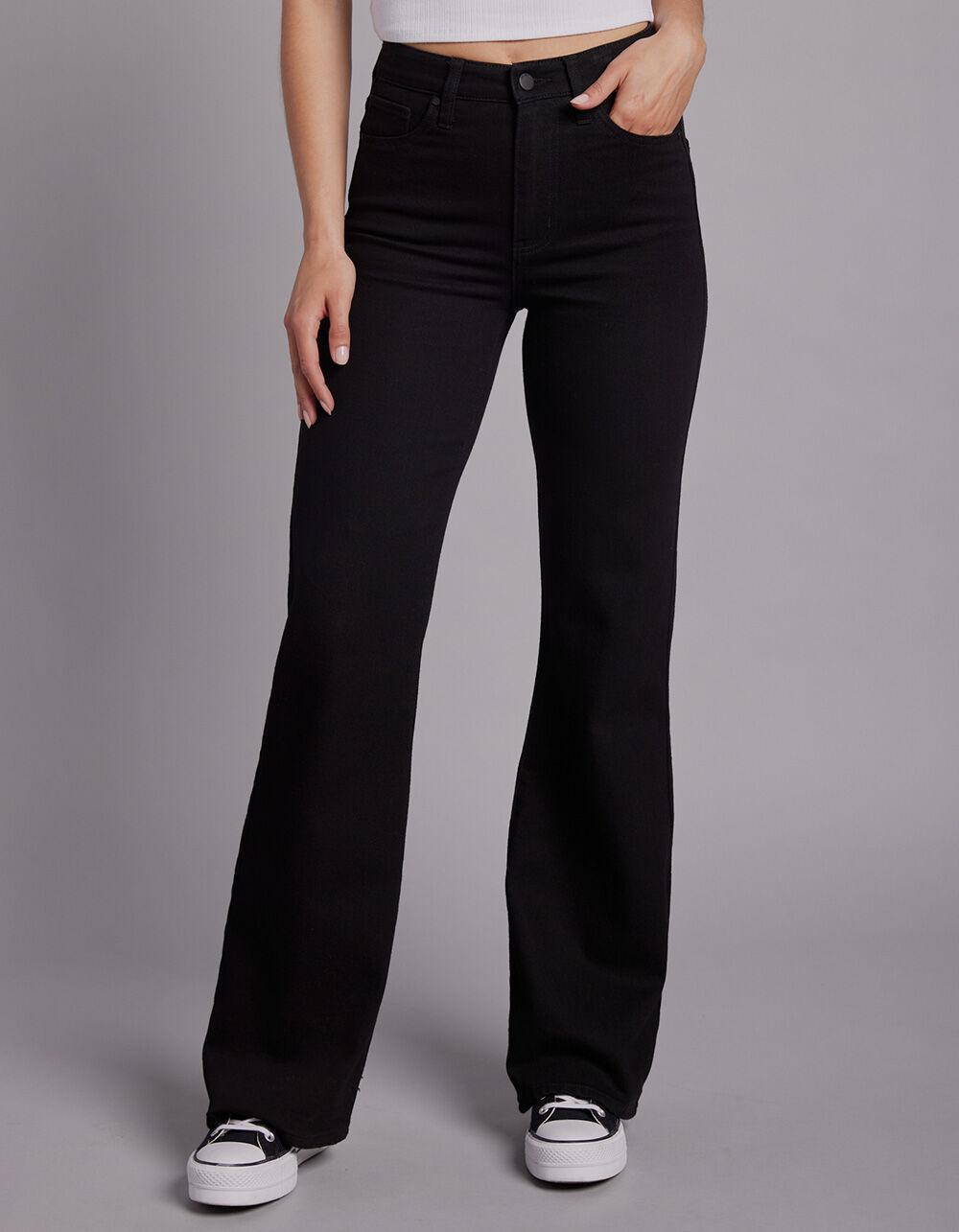 RSQ Womens High Rise Flare Jeans - BLACK Product Image