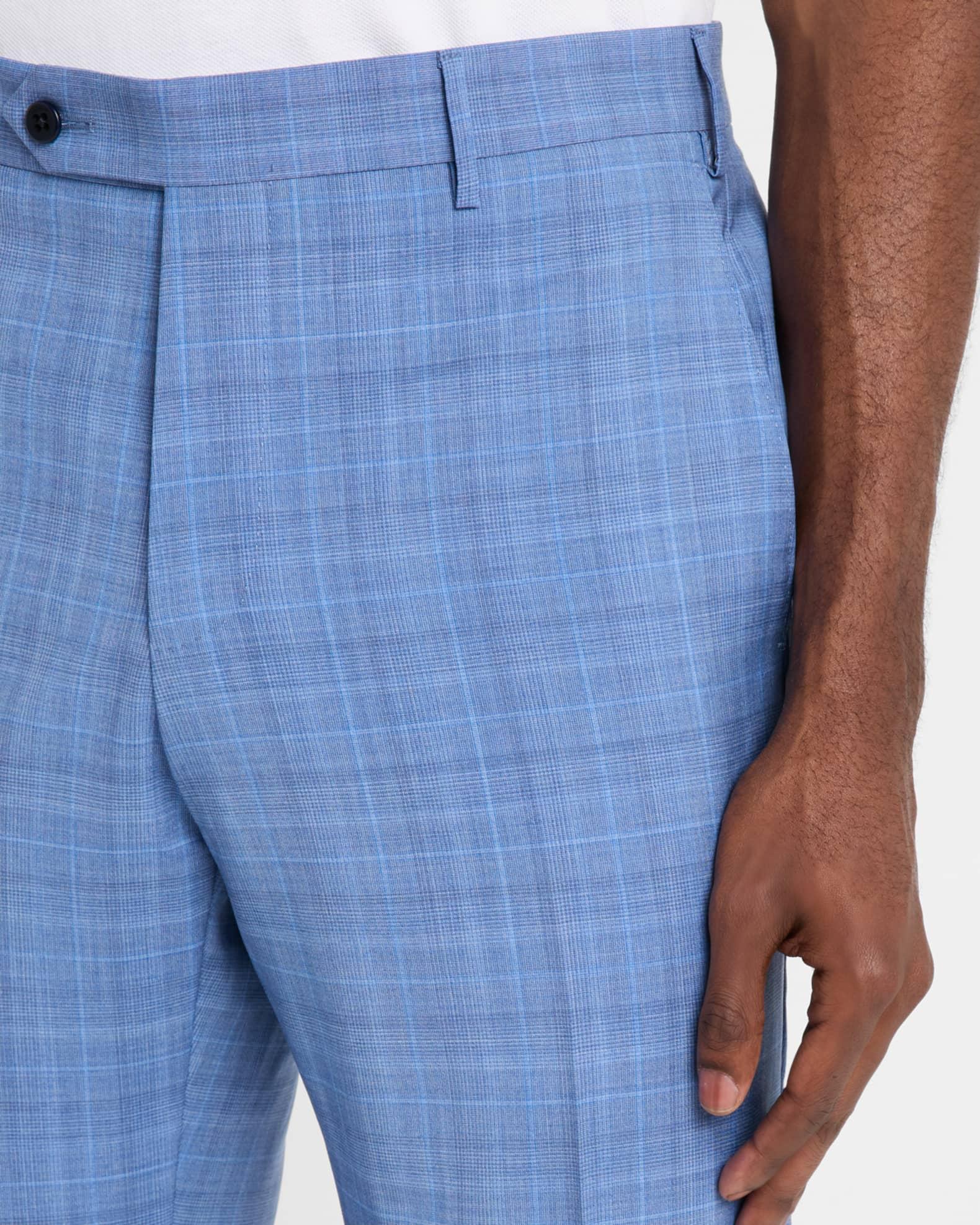 Men's Parker Wool Plaid Flat-Front Pants Product Image