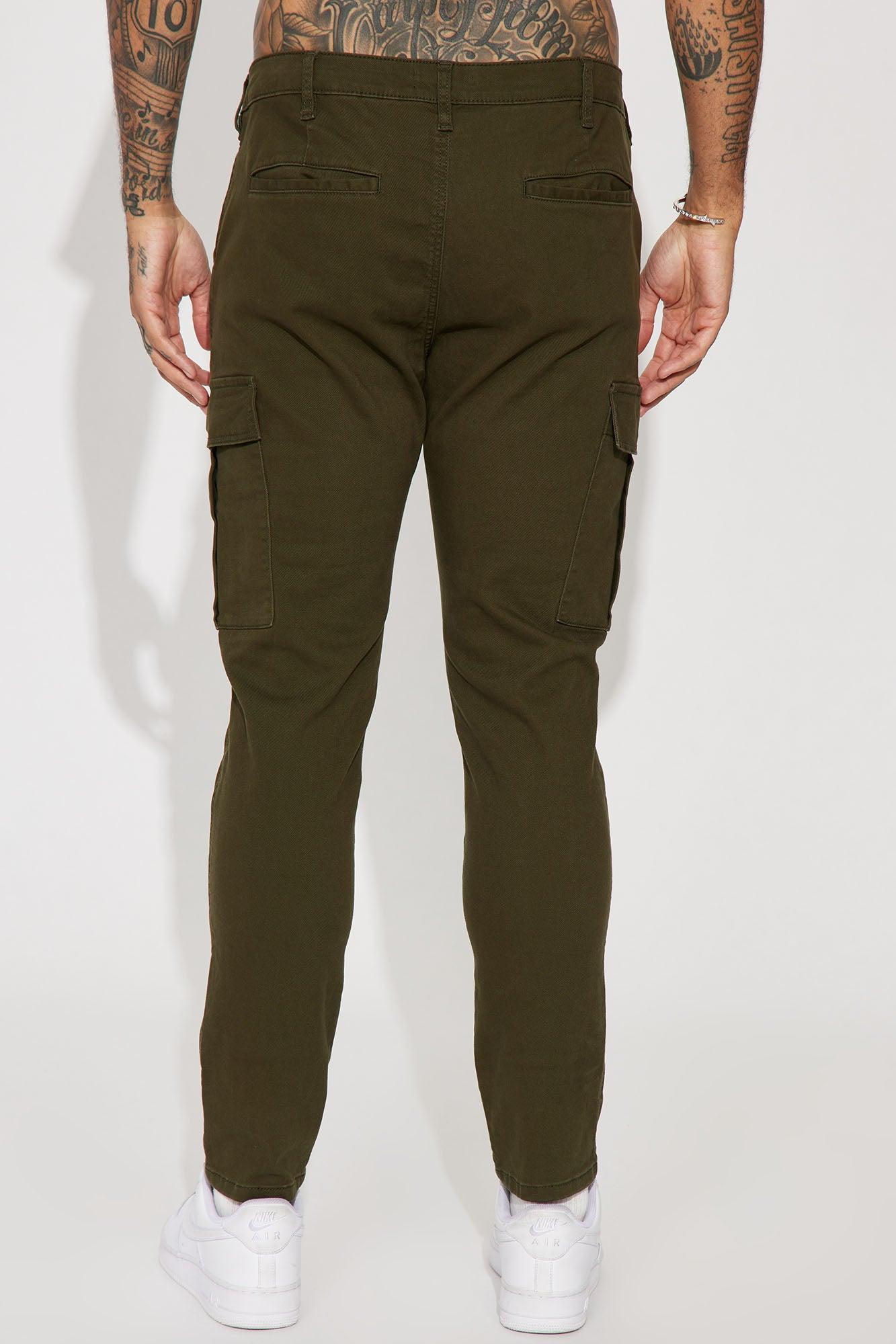 Kyle Slim Cargo Pants - Olive Product Image