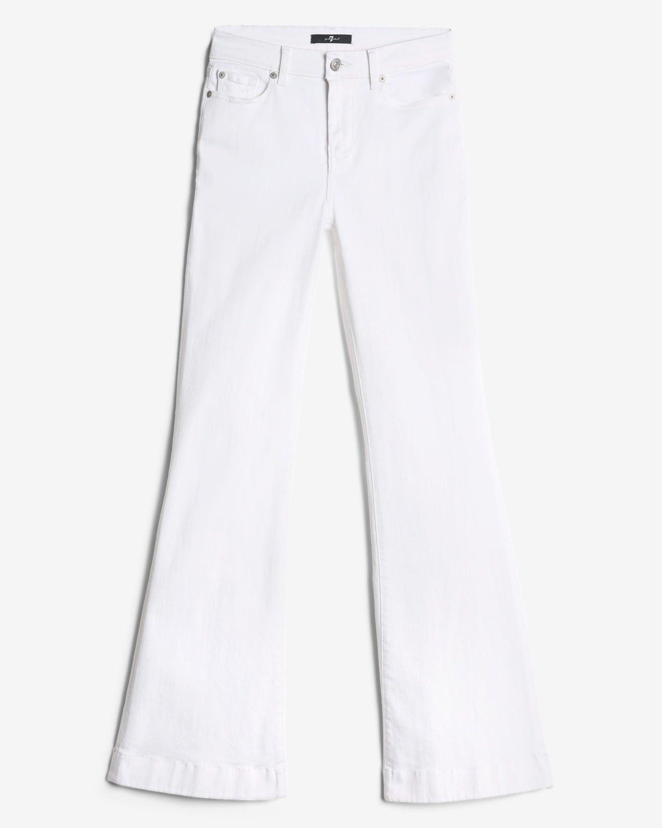 7 For All Mankind Slim Illusion Dojo High Rise Wide Leg Jeans in Luxe White Product Image