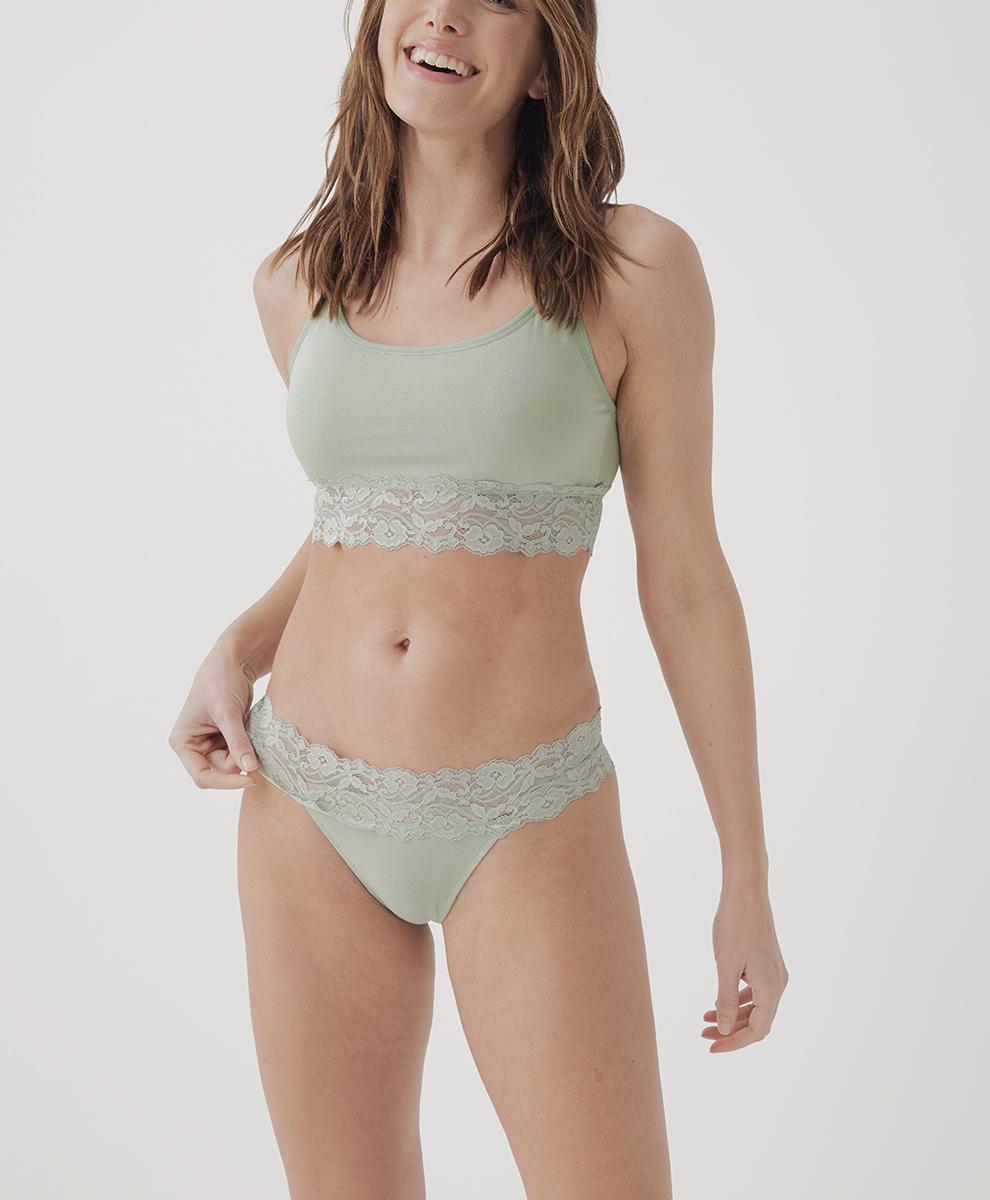 Womens Lace Waist Thong 2XL Product Image