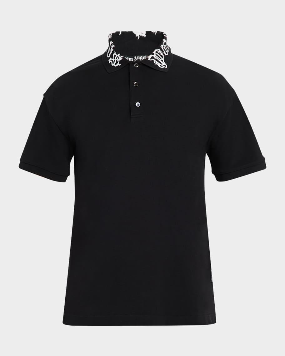 Mens Neck-Logo Polo Shirt Product Image