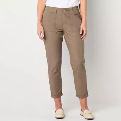 Liz Claiborne Womens Slim Mid Rise Cropped Pant Product Image