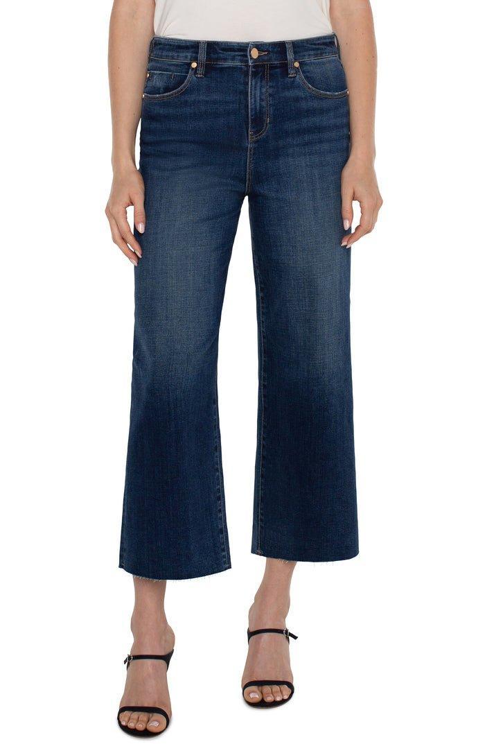 Liverpool Los Angeles Stride High Rise Cropped Wide Leg Jeans in Bowers Product Image