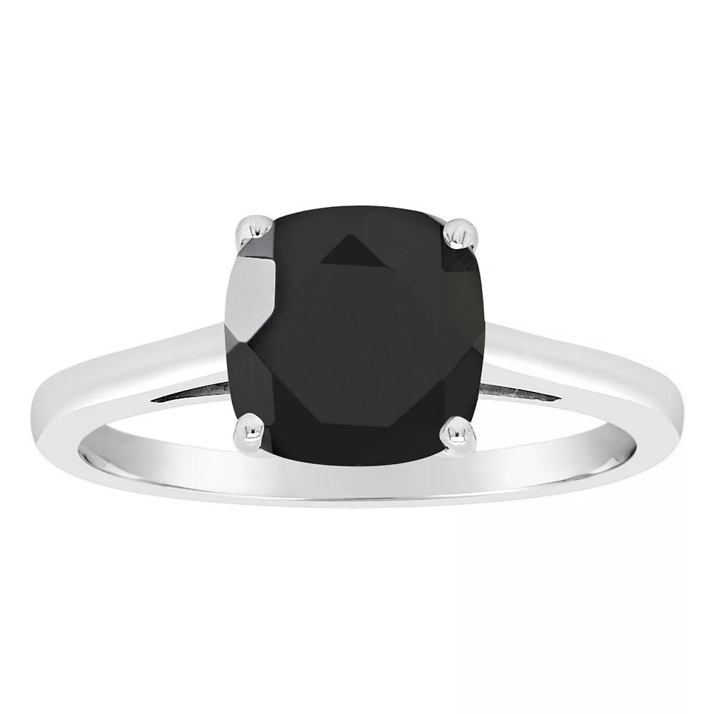 Alyson Layne 14k Gold Cushion Black Onyx Solitaire Ring, Womens Product Image