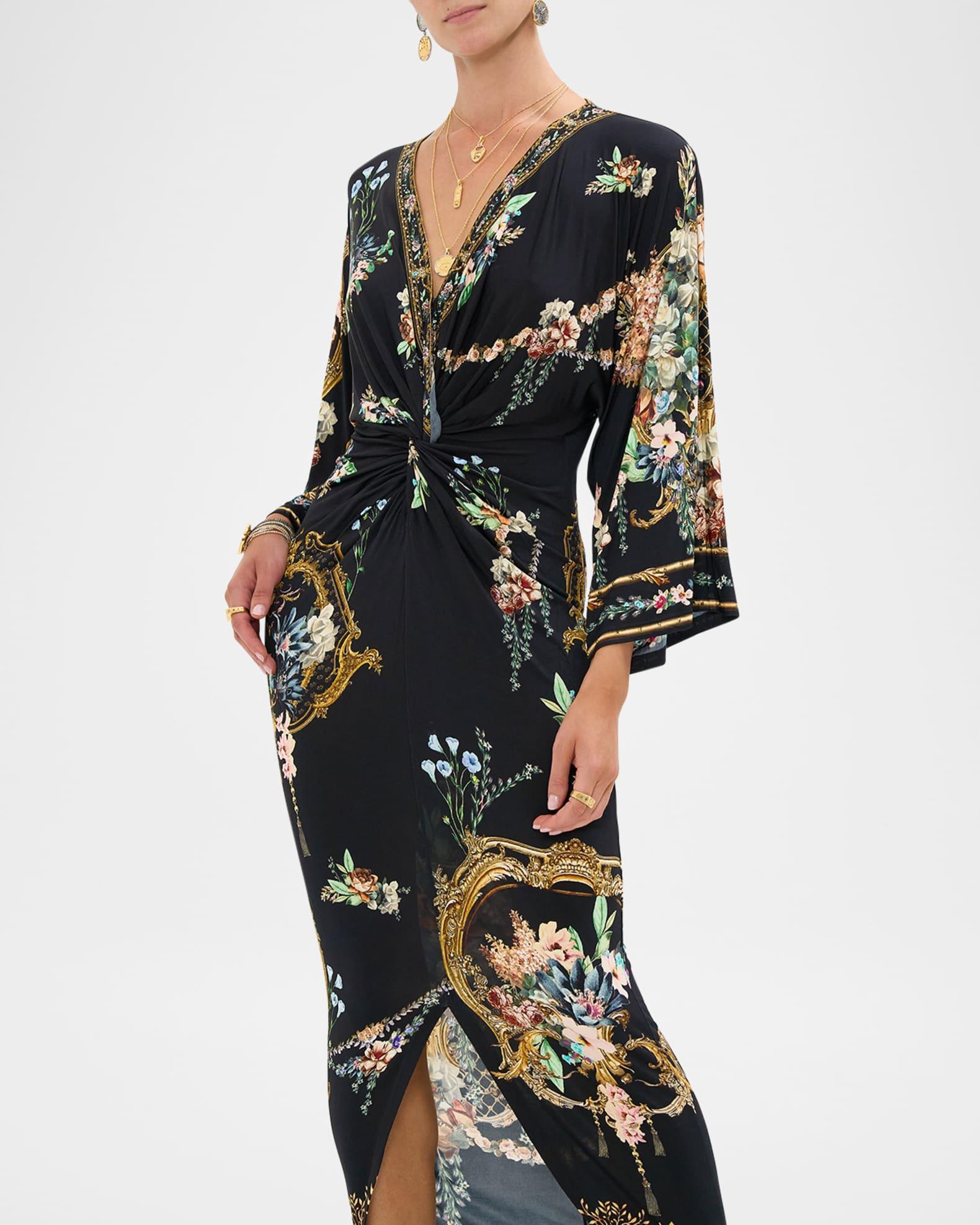 Noble Endeavours Long Split-Front Twist Dress Product Image