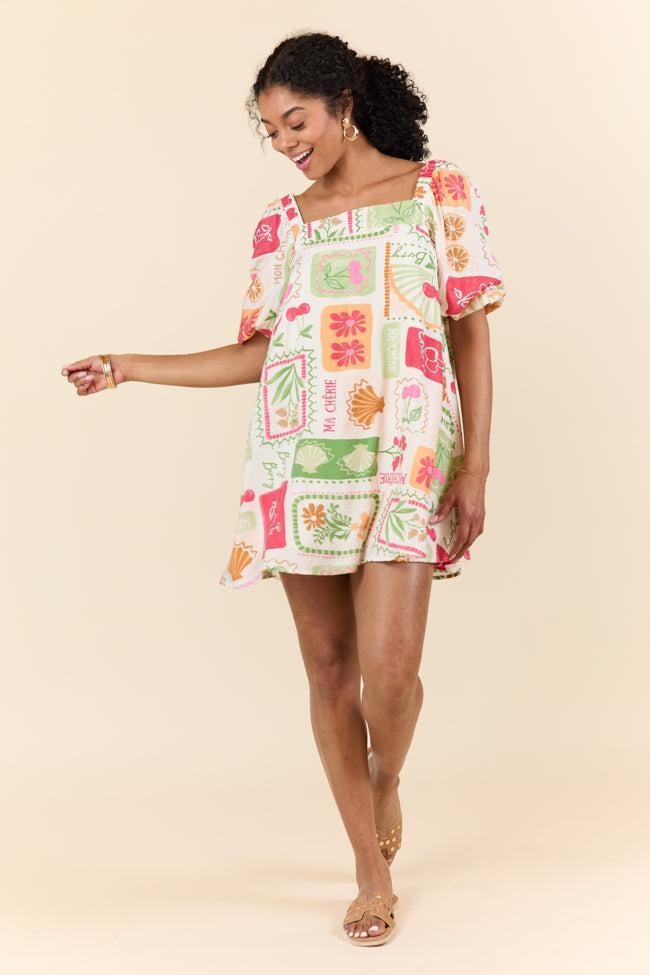 Cherryfic Day Flower Print Mini Dress Product Image