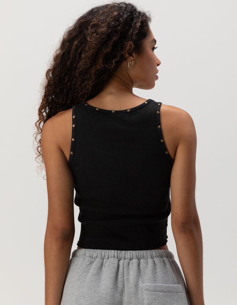 FULL TILT Texas Stud Womens Tank Top - BLACK Product Image