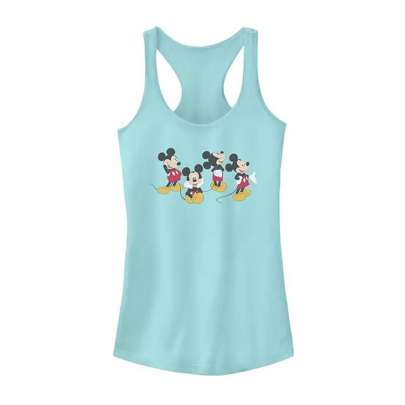 Disney's Mickey Mouse Poses Juniors' Racerback Tank Top, Girl's, Size: XL, Cancun Product Image