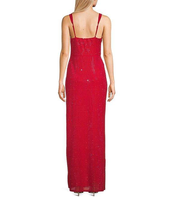 B. Darlin Heat Stone Sleeveless Sweetheart Neckline Dress Product Image