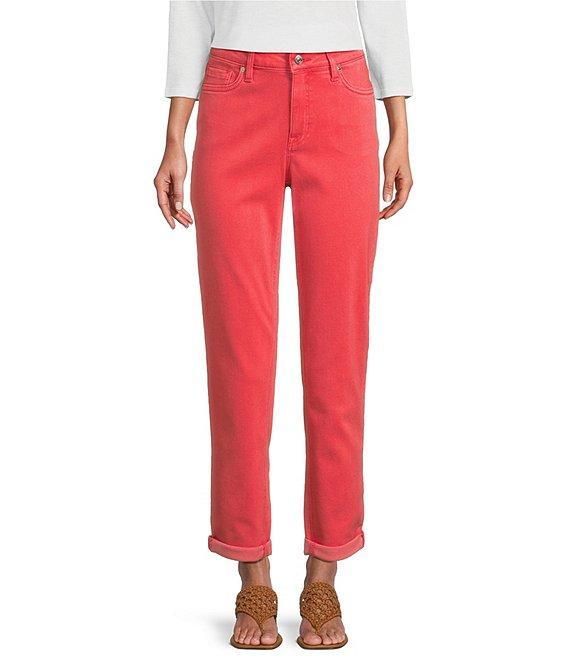 Tommy Bahama Leila Sunwashed Twill Mid Rise Ankle Length Boyfriend Jeans Product Image