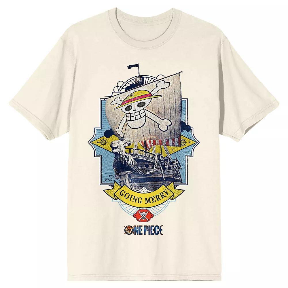 Men's One Piece (Live Action) Graphic Tee, Size: XXL, Beige Khaki Product Image