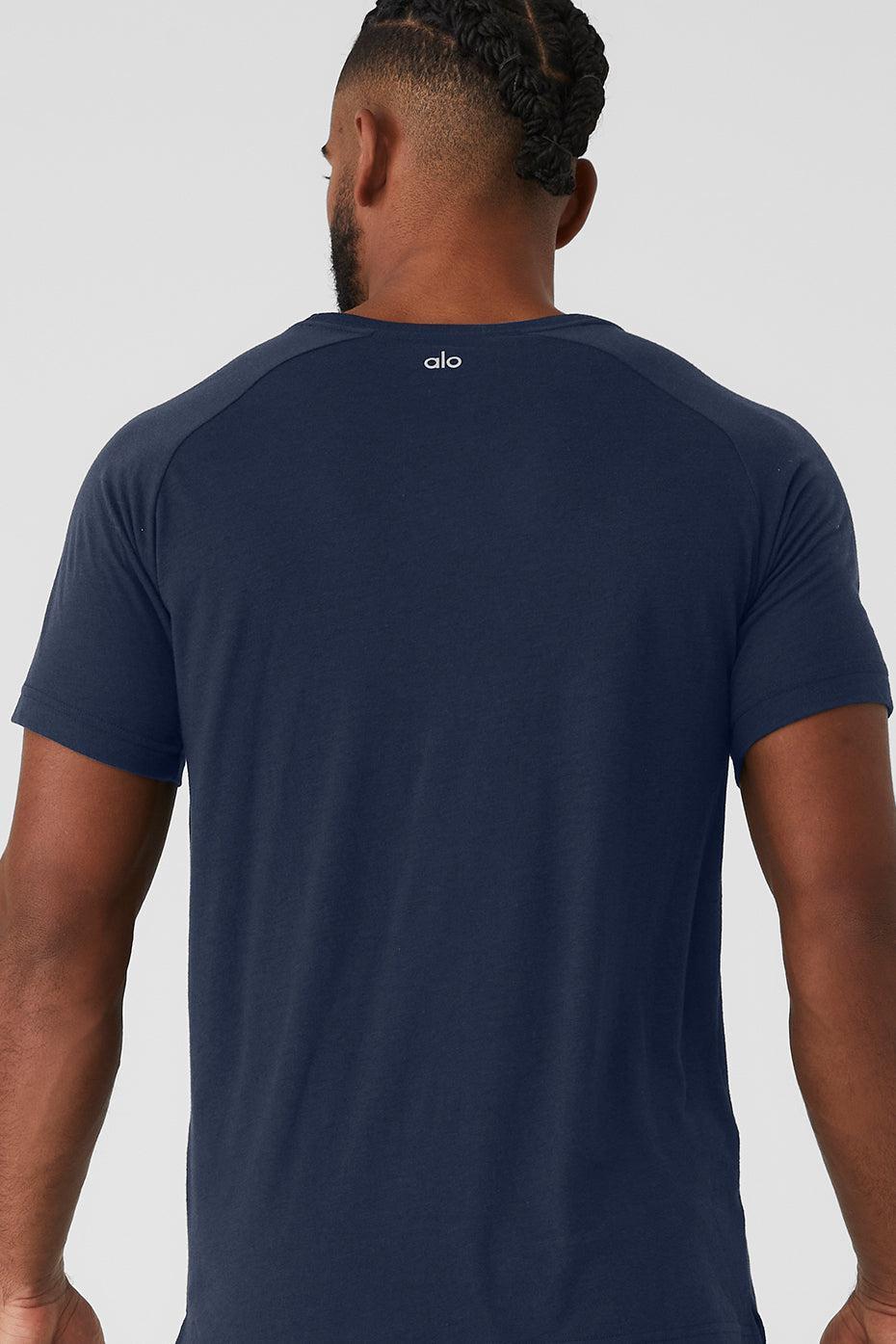 Alo Yoga | Triumph Raglan T-Shirt Blue Product Image
