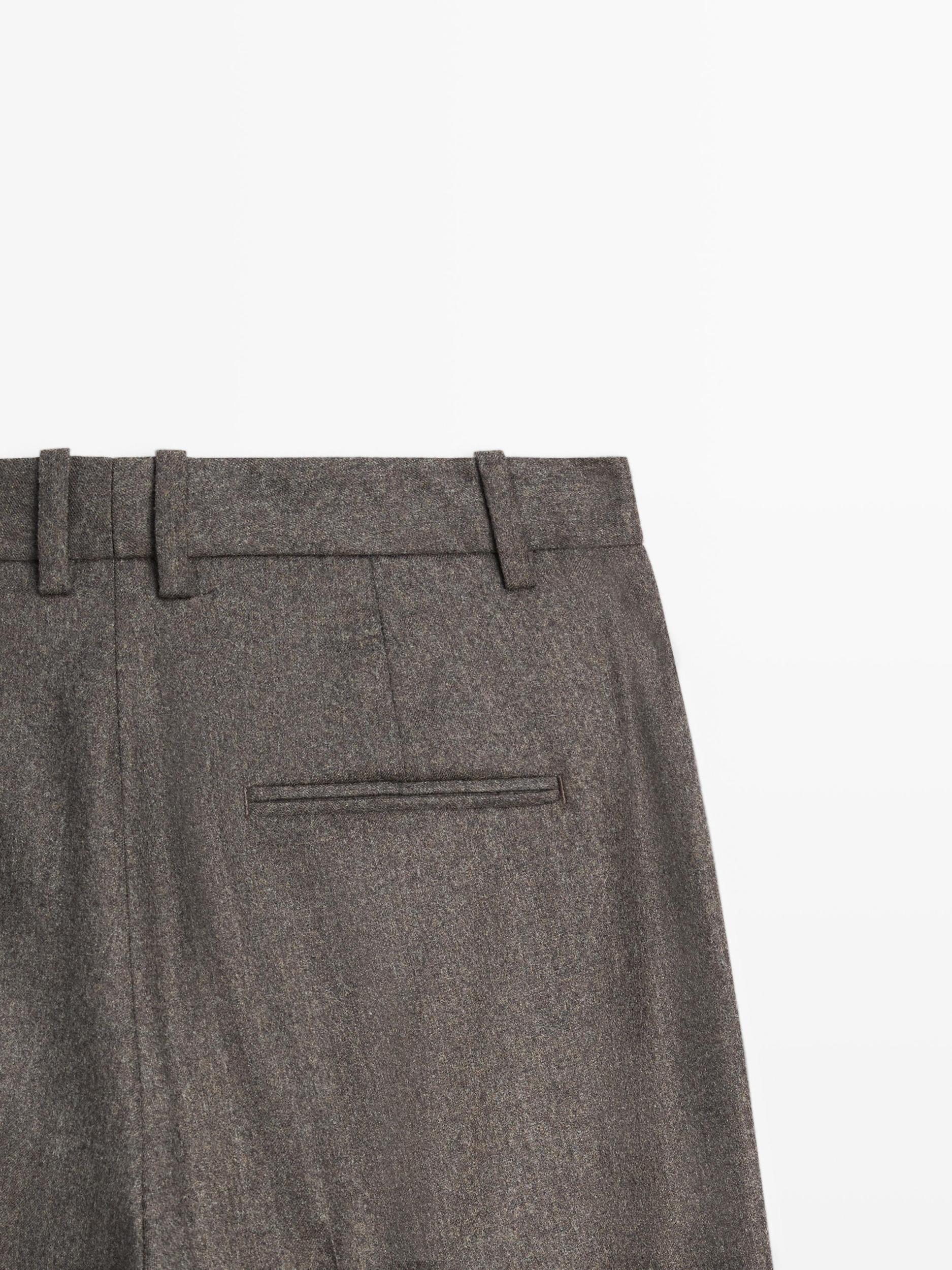 100% wool melange suit trousers Product Image