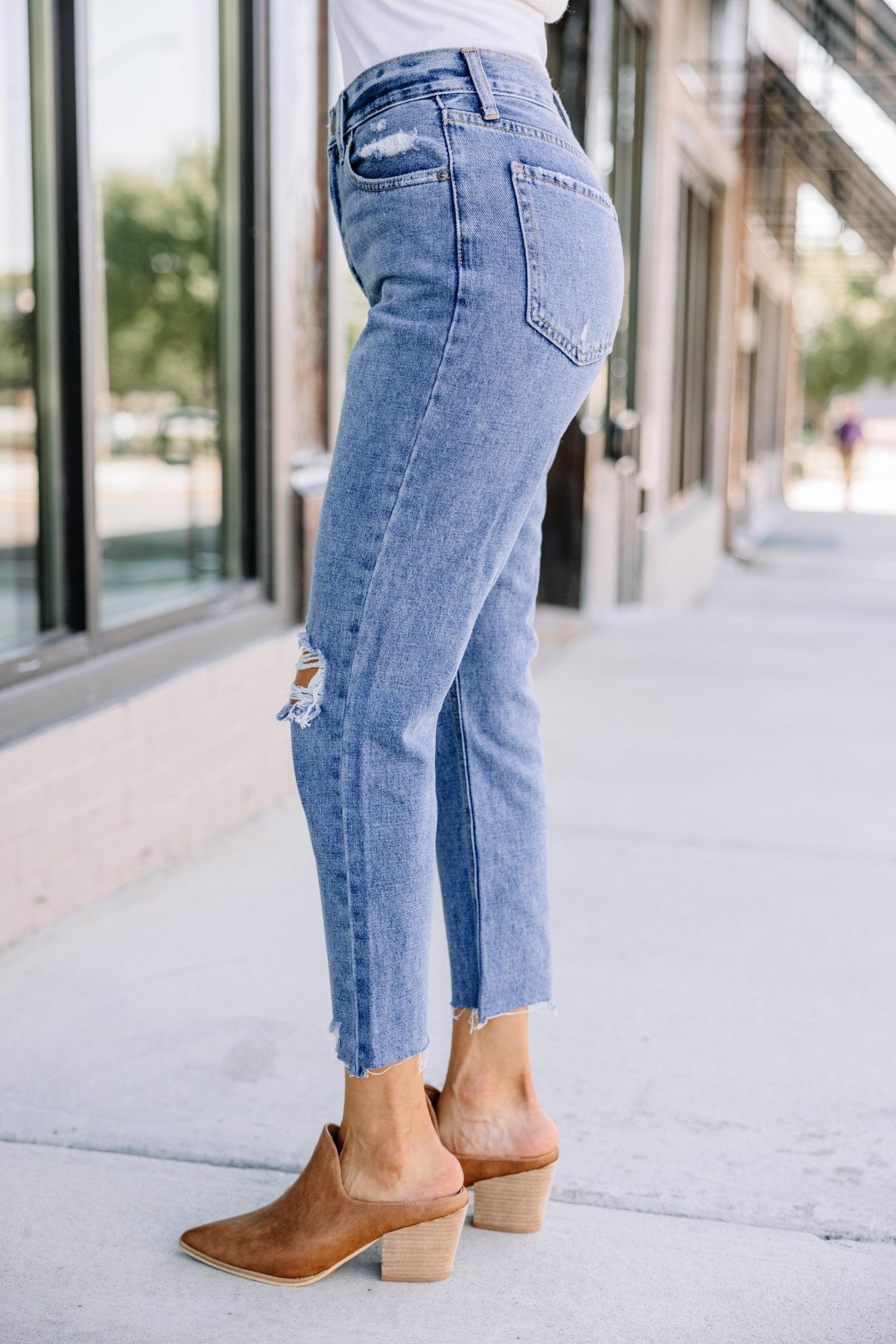 Captivating Love Medium Wash Distressed Jeans Female Product Image