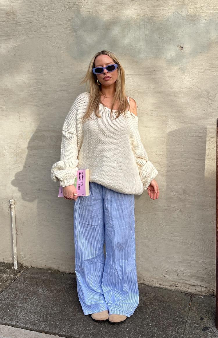 Delvey Cream Chunky Knit Sweater Product Image
