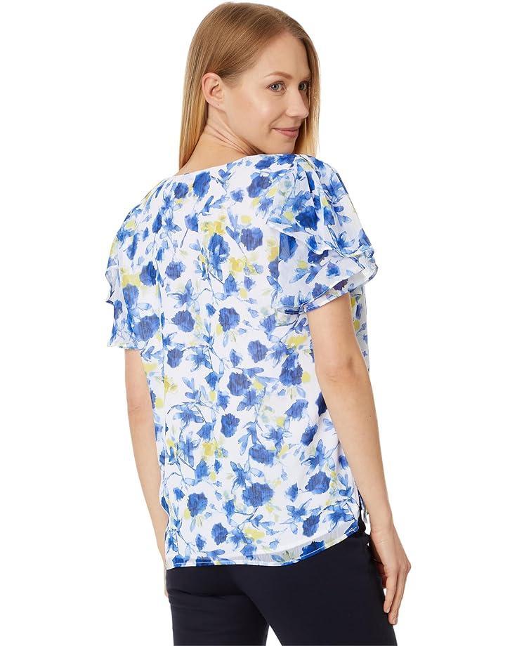 V-Neck Tulip Sleeve Blouse Product Image