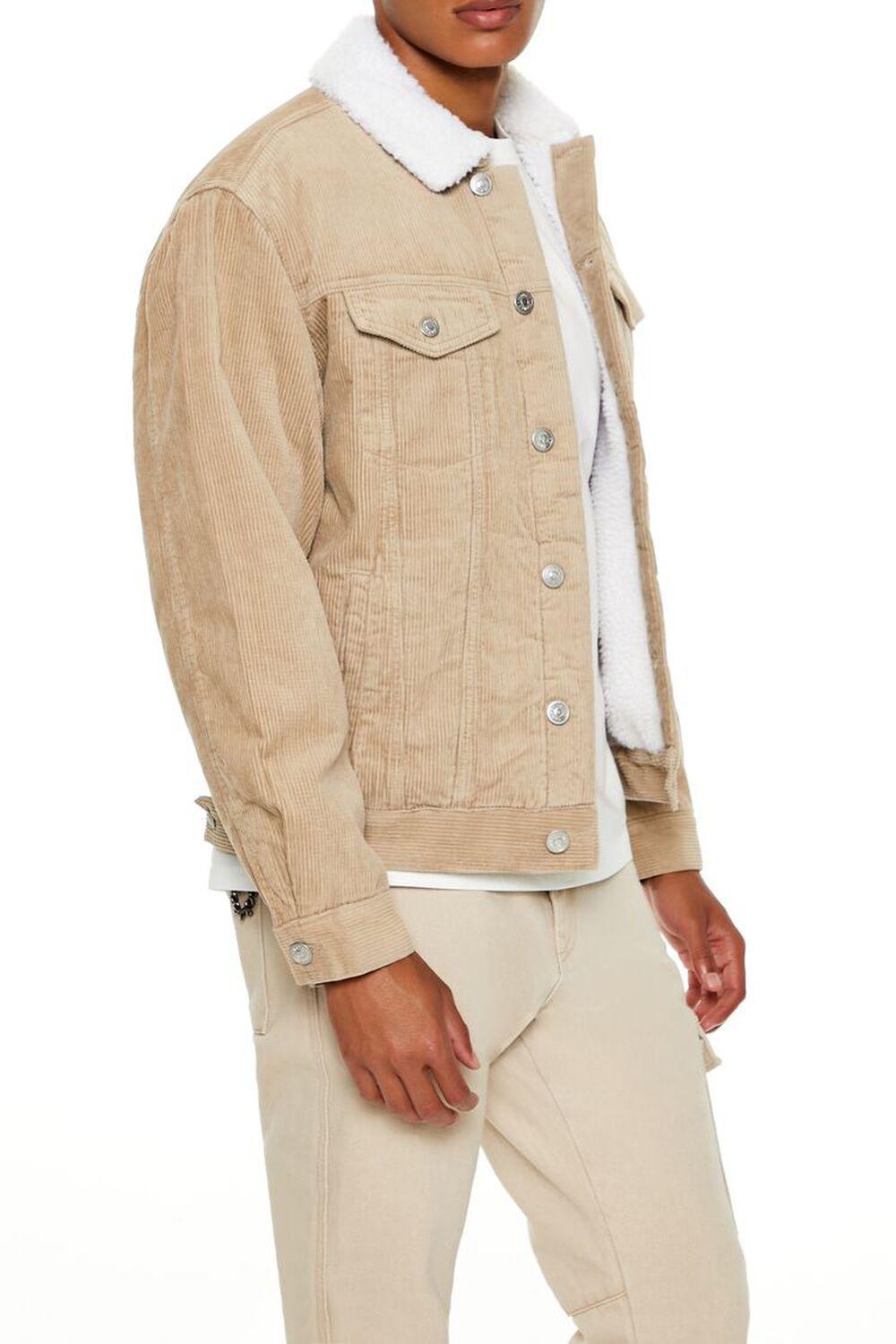 Faux Shearling-Trim Trucker Jacket | Forever 21 Product Image