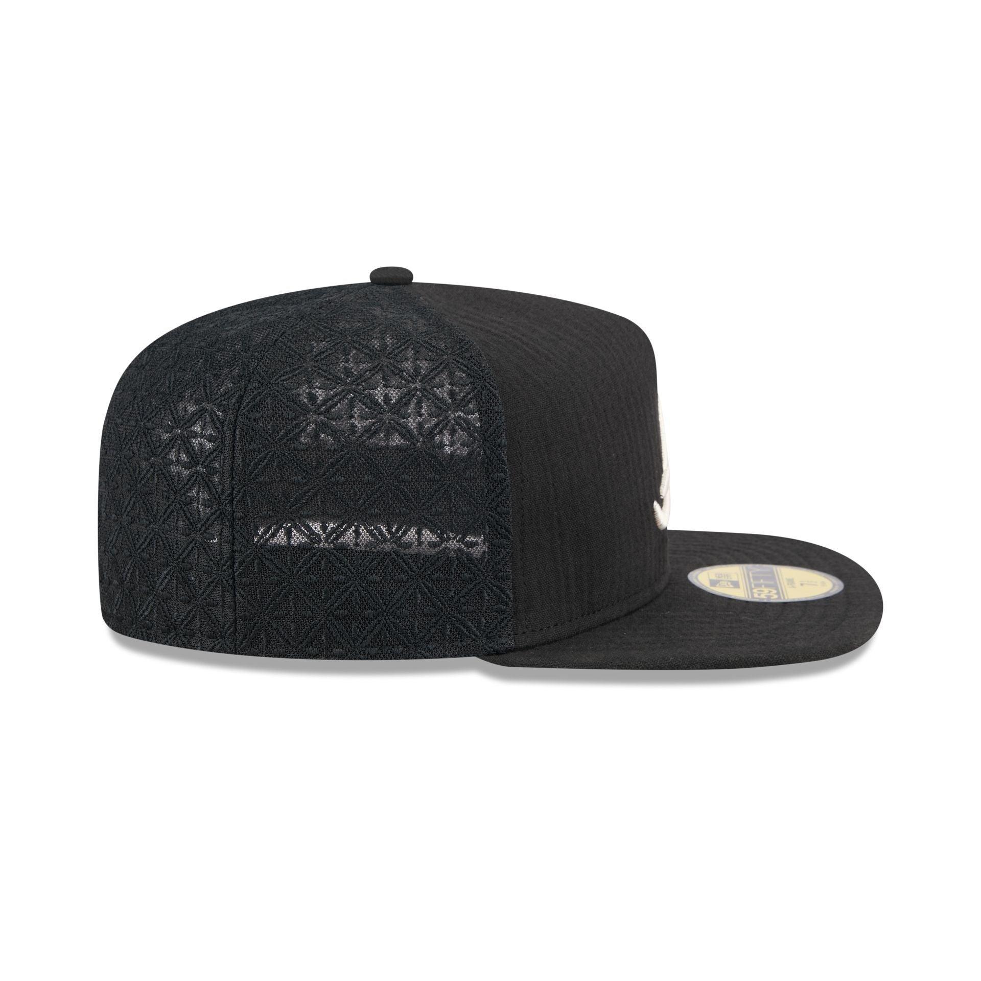 Atlanta Braves Black Mesh 59FIFTY A-Frame Fitted Hat Male Product Image