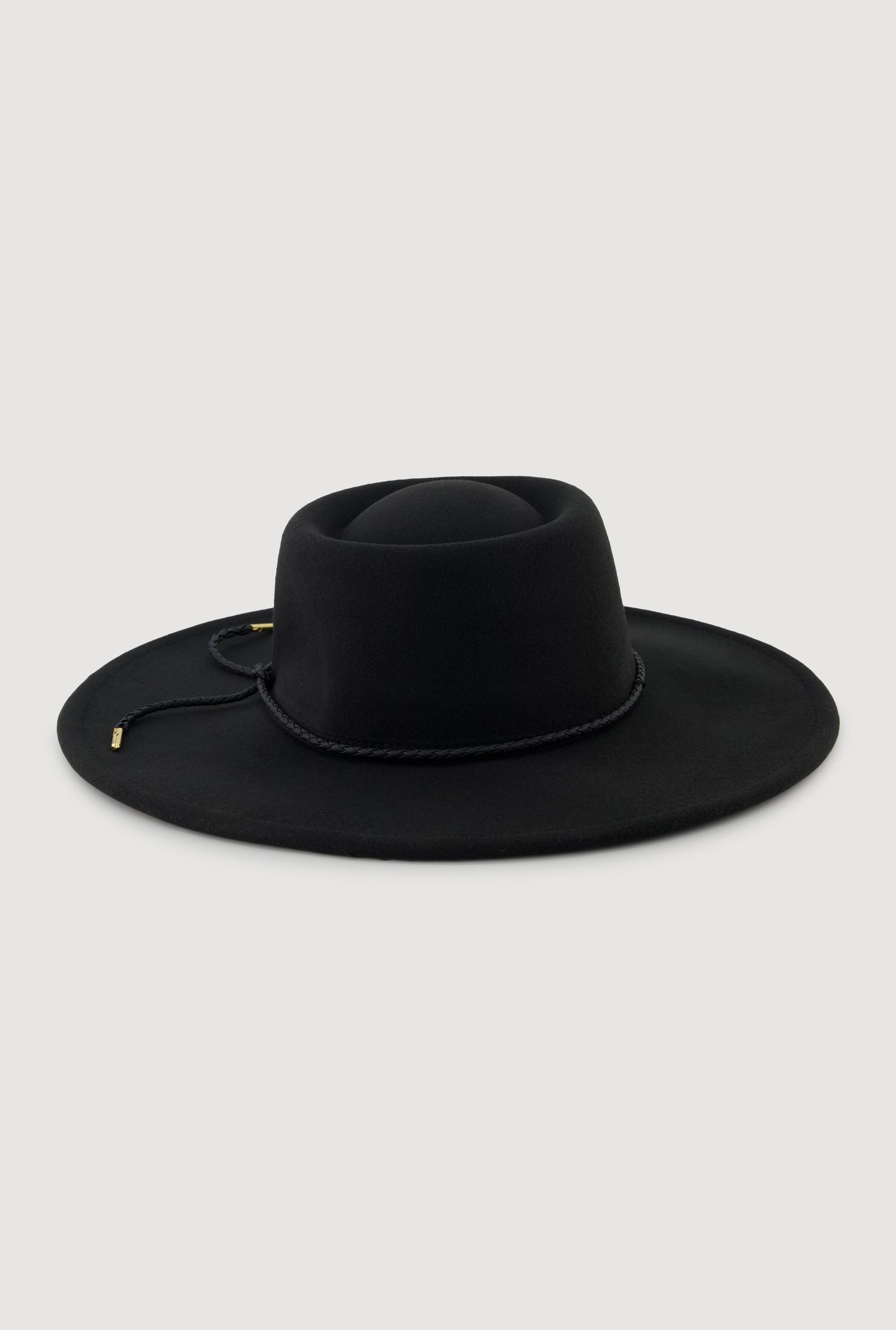 Faux Suede Braided Cord Detail Panama Hat Female Product Image