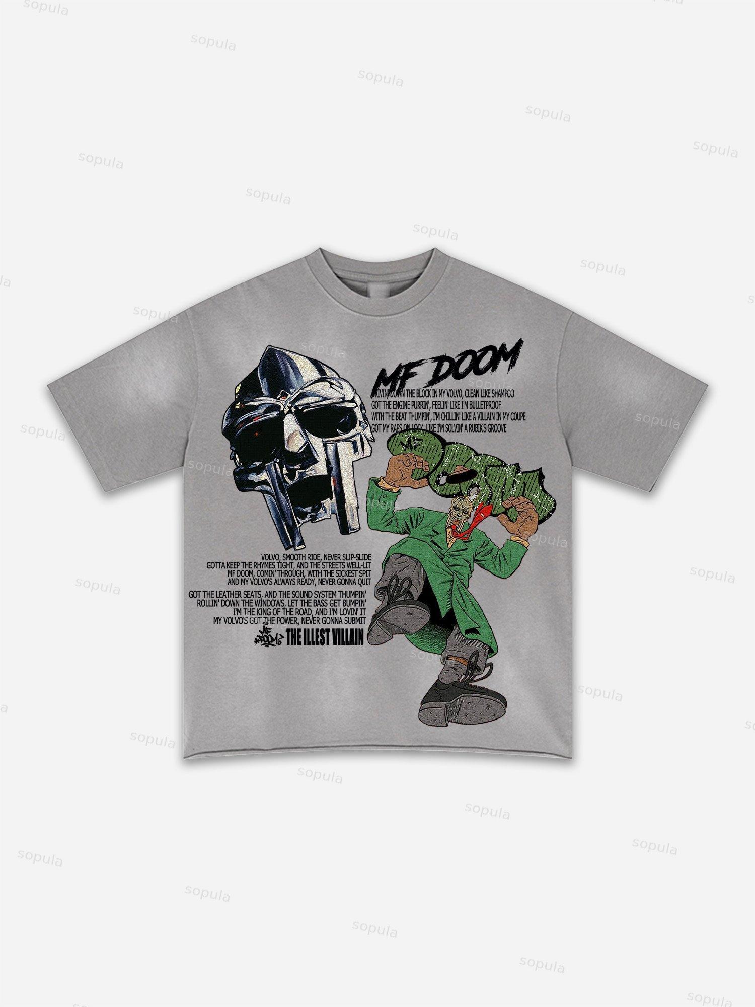 Lips Graphic Print Washed T-shirt Product Image