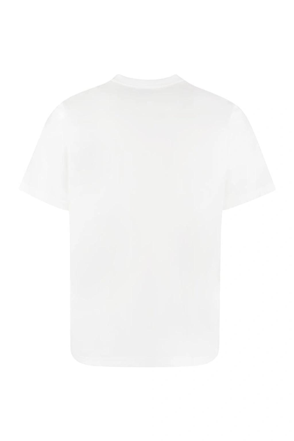 Cotton Crew-neck T-shirt In White Product Image