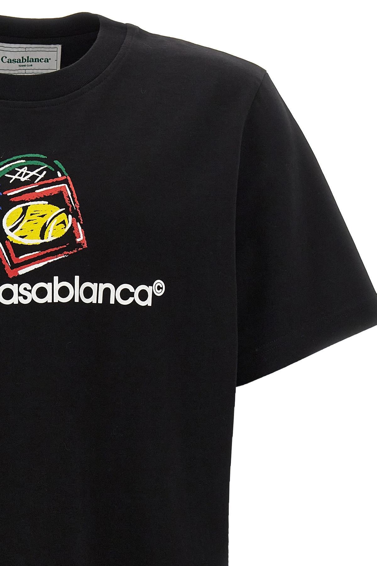 Black Croquis De Tennis T-Shirt Product Image