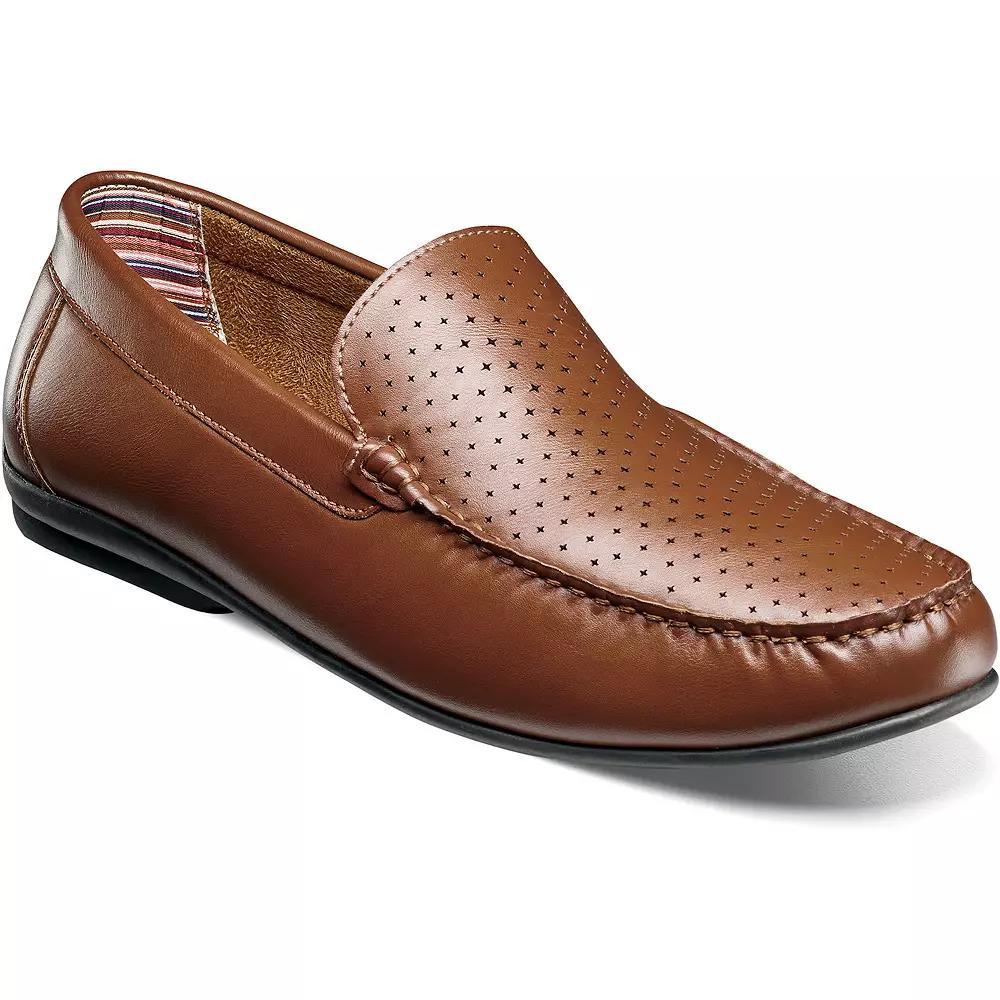 Stacy Adams Conroy Mens Moc Toe Slip-On Shoes Red Product Image