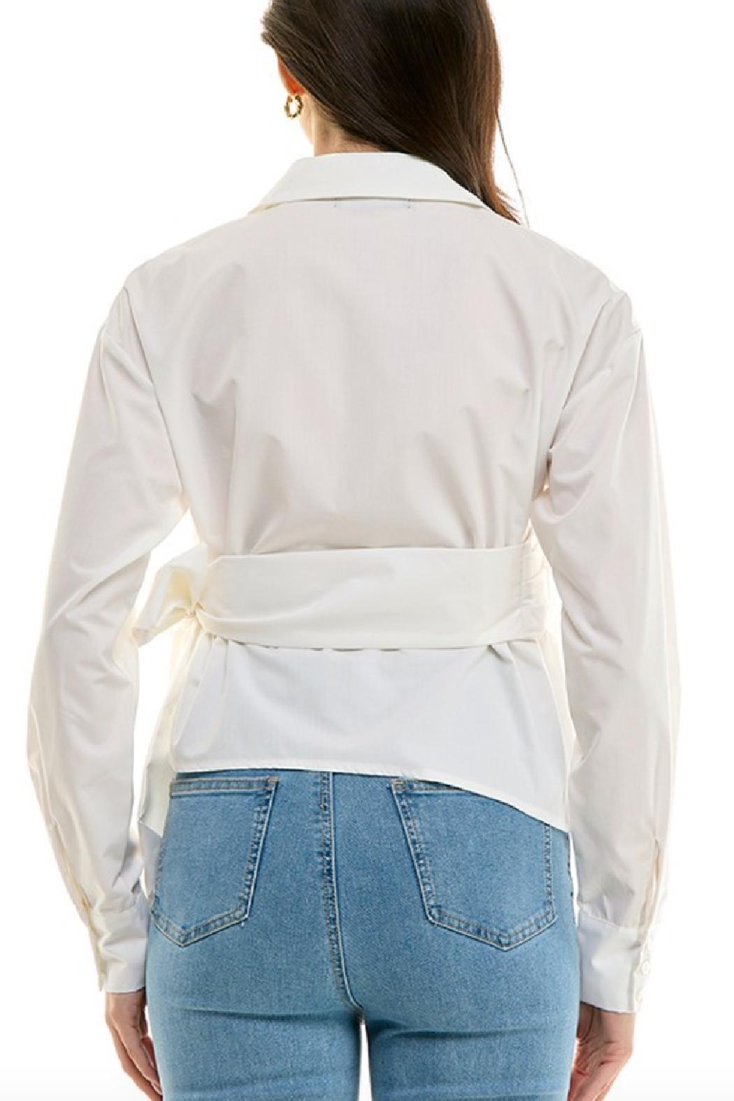 Asymmetrical Wrap Blouse Product Image