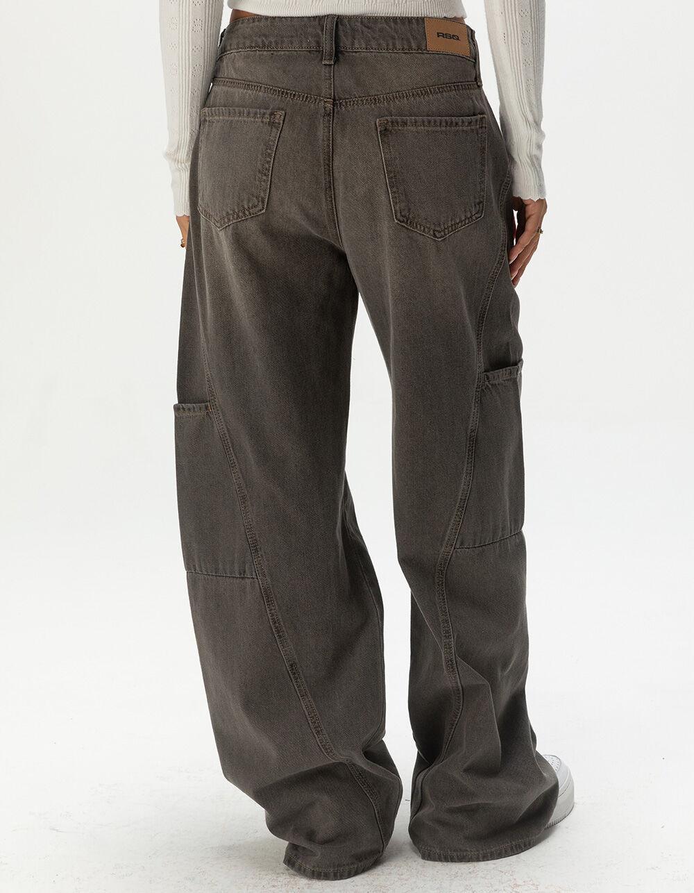 RSQ Womens Horizontal Seam Wide Leg Jeans - GREY DENIM Product Image