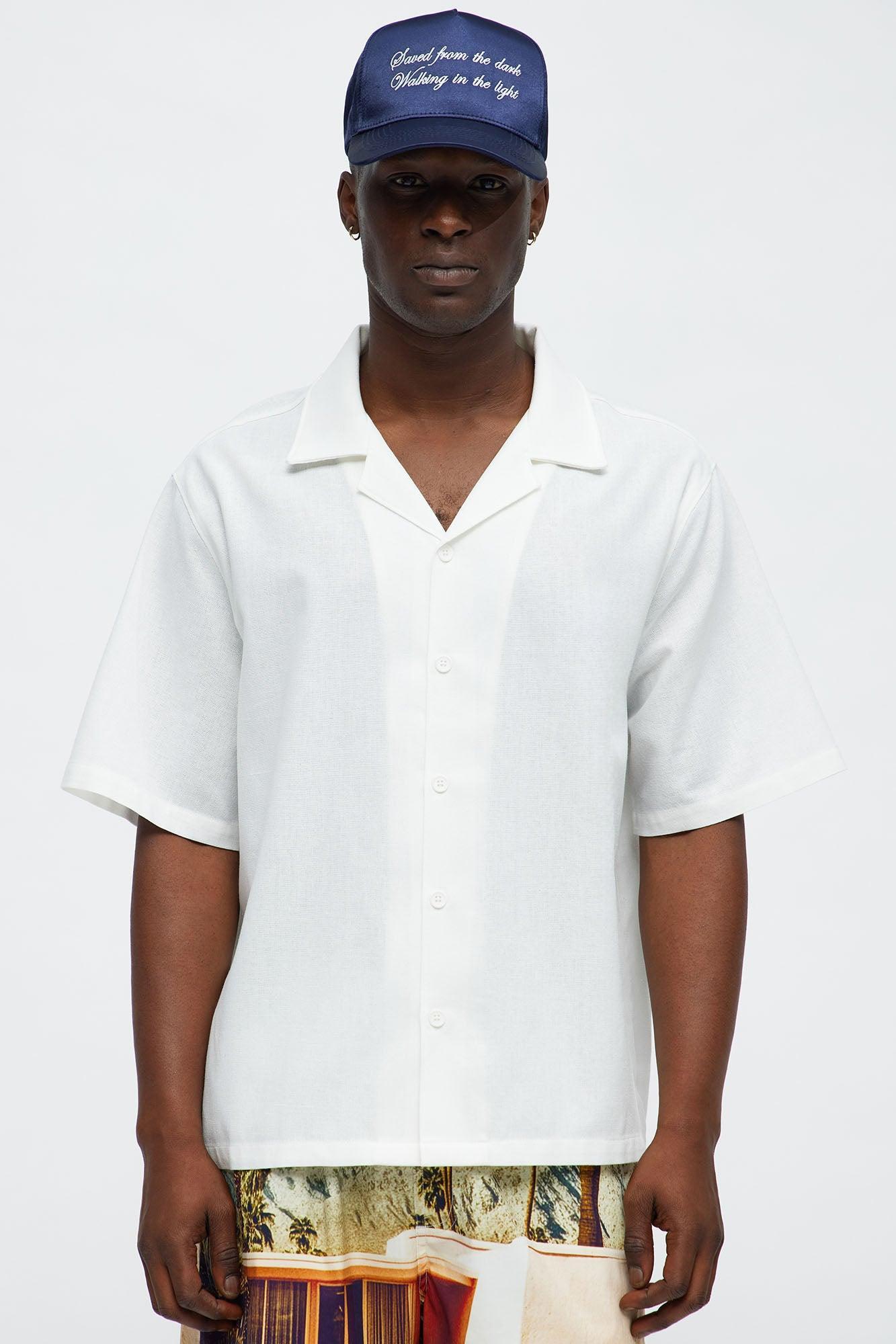 Relaxed Chateau Photoreal Cuban Shirt - White Product Image