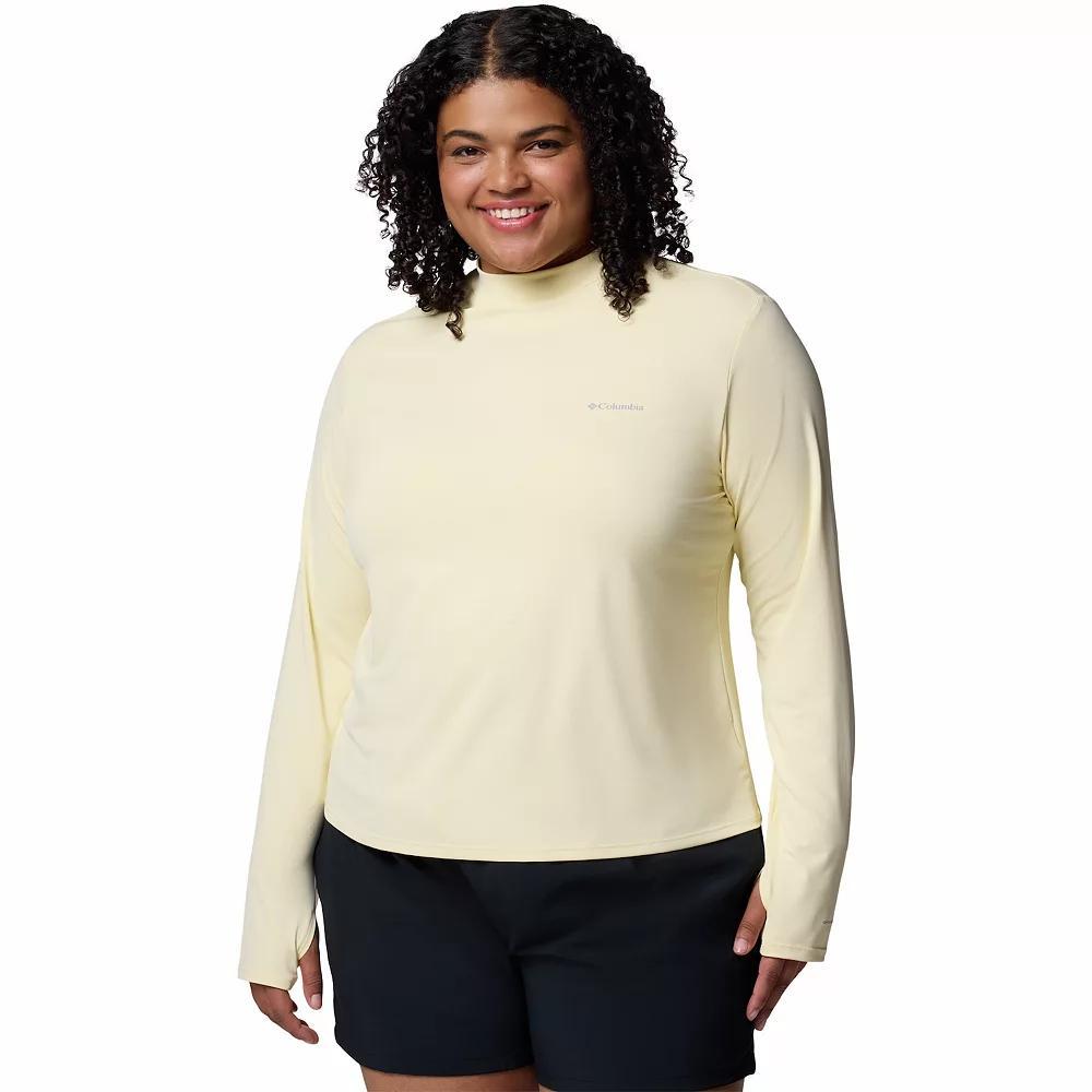 Women's Columbia Chill River Long Sleeve Mock Neck Top, Size: 3XL, Yellow Wash Product Image